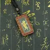 Colgante de madera de azufaifo natural alcanzada por un rayo, enviado directamente, colgante thangka pintado a mano con el mantra Zizhi, amuleto taoísta para protección