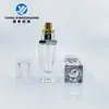 Nova garrafa quadrada de 30ml fundo grosso essência Garrafa de base tampa acrílica garrafa de vidro cosmético garrafa de loção com pump