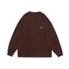 Yidao Vintage 2025 Outono Nova Marca Americana Tendência Design Simples Bordado Solta Casual Térmica Manga Longa Camiseta