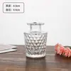 Vaso Pequeno Listrado de Vidro Transparente Minimalista Recipiente para Flores Japonês Nórdico Sala de Estar Mesa de Jantar Arranjo de Flores Moderno Decoração Modelo de Exportação