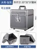Caja de almacenamiento para discos de vinilo con marco de aluminio con cerradura Estante de almacenamiento para LPs Gabinete de discos de película antiguos para CDs Caja de almacenamiento de discos para DJ