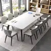 Mesa de conferencias, mesa larga, diseño simple y moderno, mesa grande, adecuada para salas de conferencias pequeñas, escritorio largo de oficina, juego de mesa y silla para capacitación y lectura
