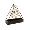 Suporte Triangular Criativo de Ferro para Espiral de Mosquito, Suporte para Incenso, Bandeja para Espiral de Mosquito, Incensário, Suporte para Espiral com Cinzeiro