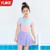 Traje de baño para niñas 2026 Nuevo modelo para niñas mayores Una pieza Estilo falda Bañador profesional para aguas termales y entrenamiento