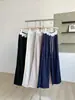 Nova Calça de Pierna Larga Casual Versátil com Design de Renda na Cintura Alta da Moda Primavera 2025