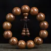 Pulsera de cuentas de sándalo de seda dorada texto juego para hombres y mujeres 2.0 cuentas de madera 108 pulsera joyería joyería de sándalo amantes de la joyería de sándalo