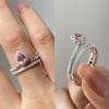 Sanjie nuevo anillo moda femenina rosa anillo de diamantes enrollado en el brazo personalidad europea y americana Anillo Fábrica joyería al por mayor