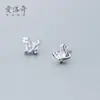 Brincos Nalan de Prata Esterlina S925 Formato Pequeno Universo Estéreo Bonitos Divertidos Pequeno Planeta Brincos de Diamante G3331
