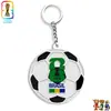 Mercancía del Mundial 2026 Souvenirs Transfronterizos de Estados Unidos, Canadá y México Llavero de Coche Mascota Llavero Acrílico de Aficionado