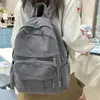 Mochila de Veludo Cor Sólida Nova 2025 Mochila Casual para Menina Design Simples Leve Mochila de Veludo para Casal
