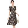 Elegante Vestido de Verão para Mães de Meia-Idade, Novo Estiloso Vestido de Chiffon 2026 para Mulheres de 40-50 Anos