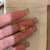 Anillo Popular de Flor de Ciruelo Hueca Dorada de Xiaohongshu para Mujer, Anillo Ajustable Vintage de Nicho Estilo Old Money para Mujer