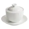 Olla de Cerámica con Encaje de Fábrica para Uso Doméstico, Taza para Cocer al Vapor Individual, Vajilla de Hotel de Olla Única, Taza para Sopa con Platillo