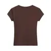 Moda Transfronteriza Europea y Americana al por Mayor Elegante Ropa para Mujer Nuevo Estilo Transfronterizo Manga Corta Top Sencillo