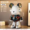 Cofrinho de Urso Violento Pintado à Mão Ornamento Decoração de Móvel de TV para Casa Moderno de Luxo Leve Fornecimento Direto da Fábrica