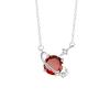 Collar Original de Piedra de las Doce Estrellas Plata Esterlina 925 Moda para Mujer Joker Cadena de Zirconio Azul Mar Colgante de Piedra Natal