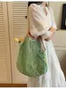 Bolso de Mano Tejido de Algodón para Verano, Mismo Estilo Popular Transfronterizo, Diseño de Nicho para Mujer, Bolso de Malla, Bolso de Gran Capacidad para Mujer