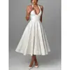 Vestido longo jacquard gola V frente única transpassada europeu e americano transfronteiriço, vestido de noite de alta qualidade, elegante sem mangas costas abertas acinturado primavera-verão