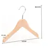 Cabides de Madeira Maciça para Lojas de Roupas, Cor de Madeira Natural, Sem Pintura, Cabides de Madeira para Roupas e Calças, Adequado para Lojas de Roupas Infantis e Lojas de Roupas Femininas