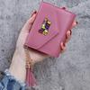 Porta-Moedas com Tassel Cor Pura Rua Sésamo Aliexpress Transfronteiriço Popular Ins Estudante Porta-Cartões Desenho Animado Fofo Multi-Cartões