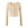Elegante cárdigan de punto de manga larga corta estilo francés para mujer, conjunto de tres piezas con camisola y falda bodycon de cintura alta