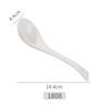Cuchara pequeña de cerámica blanco puro tres curvas 0140 cuchara sopera cuchara para sopa hotel restaurante puesto de comida callejera vajilla de hueso venta directa de fábrica