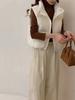 Colete de Penas de Pato Branco Estilo Coreano para Mulheres Moda Inverno 2026 Gola Alta Solto Emagrecedor Quente Peça de Roupa Exterior