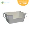 Cesta de Almacenamiento de Hierro Galvanizado con Doble Asa de Metal, Cesta Tote para Oficina, Cesta de Almacenamiento, Caja de Almacenamiento