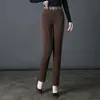 8112-1 Pantalones de Pana para Mujer de Otoño e Invierno Pantalones para Madre de Mediana Edad y Anciana Ropa Básica Pantalones de Pana Ajustados de Lápiz