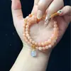 Pulsera de Calabaza de Ágata Roja con Pequeños Dijes de Suerte, Estilo de Moda, Regalo de Cumpleaños, Venta al por Mayor para Transmisiones en Vivo, Regalo de Cumpleaños para Niñas