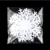 Decoração Pendente de Cordão de Floco de Neve de Papel Tridimensional de 12 Peças Bandeira de Puxar Decoração de Ano Novo Natal Cordão de Floco de Neve Flor de Puxar Arranjo de Shopping