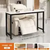 Mesa de Manicure Móvel Camada Única Estilo Japonês Mesa Sofá de Manicure com Rodas Mesa Cruzada Minimalista Moderna Estação de Manicure