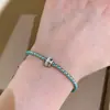Pulsera de Vid trenzada con Cuerda Azul Plata Pulsera de Mano Joyería Hecha a Mano Diseño de Nicho Temperamento de Lujo Ligero Sensación de Alta Gama Nuevo Artículo Caliente 2026
