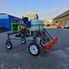 Máquina pulverizadora diésel de cuatro ruedas pequeña, máquina agrícola para la gestión pastoral, máquina pulverizadora automática para hortalizas de vivero.