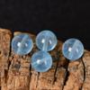 Cuentas sueltas de aguamarina de hielo natural 7a, transparentes, color azul hielo, para pulseras de cristal azul, accesorios, multitesoro, hechas a mano.