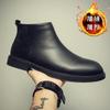Botas de Couro Botas Curtas Masculinas Outono e Inverno Zíper Botas Martin Masculinas Couro Genuíno Britânico Cano Alto Botas Masculinas Coreanas Versátil Botas Chelsea da Moda