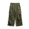 Calça Cargo Retrô Japonesa de Primavera e Outono Solta de Perna Larga para Homens e Mulheres Casual Versátil Calça Jogger de Perna Reta Solta