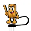 Tapa de Paja de PVC con Tema Shanhaijing Transfronteriza Estilo Casual de Playa Cubierta Protectora Tapa a Prueba de Polvo Tapón Antifugas Decoración para Vaso de Agua