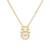 Un Collar con Diseño de Astas de Ciervo con Sentido del Diseño, con Circonita, Cadena Sencilla de Acero de Titanio para Clavícula, Joyería de Estilo Lujo Sencillo para Mujeres
