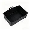 Novo produto transfronteiriço: bandeja de silicone retangular para air fryer, tapete de silicone para air fryer, tapete de bandeja de silicone de grau alimentício