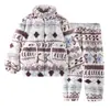Pijama cardigan infantil de manga longa em fleece coral, novo estilo outono/inverno, roupa de casa fofa e moderna, flanela com zíper, espessado
