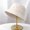 Chapéu de Pescador de Algodão Cor Sólida para Homens e Mulheres, Estilo Coreano, Versátil, Respirável para Primavera/Verão, Proteção Solar, Aba Curta