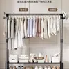 Perchero de Pie para Dormitorio, Uso en Casa, Tendedero de Doble Barra para Interiores, Perchero Multifuncional Móvil
