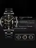Reloj de Acero Inoxidable de Moda para Hombre Lujoso Calendario Cuarzo Pulsera Relojes de Negocios para Hombre Reloj Montre Homme