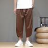 Verano 2024 Nuevo Estilo Chino Estilo Nacional Moda Masculina Jacquard Casual Pantalones Capri talla extra Sueltos Playa Pantalones Zanahoria