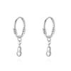 Pendientes de plata de ley S999, pendientes de pie, pendientes de plata de ley para mujer, pendientes pequeños circulares, pendientes de oro, pendientes gratis