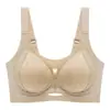 Lingerie transfronteiriça japonesa e coreana para mulheres com bustos grandes, projetada para minimizar a aparência do busto, juntar e levantar, reduzir o volume lateral dos seios, sustentação anti-gravidade, sem costura e com estampas