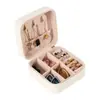 Caja de Almacenamiento Pequeña de PU Brillante para Joyería al por Mayor Almacenamiento de Joyas Pendientes Pendientes Collar Caja de Regalo para Joyería