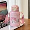 Termo Kuromi Sanrio para Niños, Vaso con Popote de Acero Inoxidable 316 para Niñas, Botella de Agua Especial para Estudiantes de Primaria para Ir a la Escuela, Modelo Nuevo