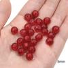 Cuentas redondas trituradas de jade de vidrio de 8 mm, cuentas de palomitas de maíz con grietas de hielo, hechas a mano, joyería DIY, pulsera, collar, bolso, colgante, accesorios